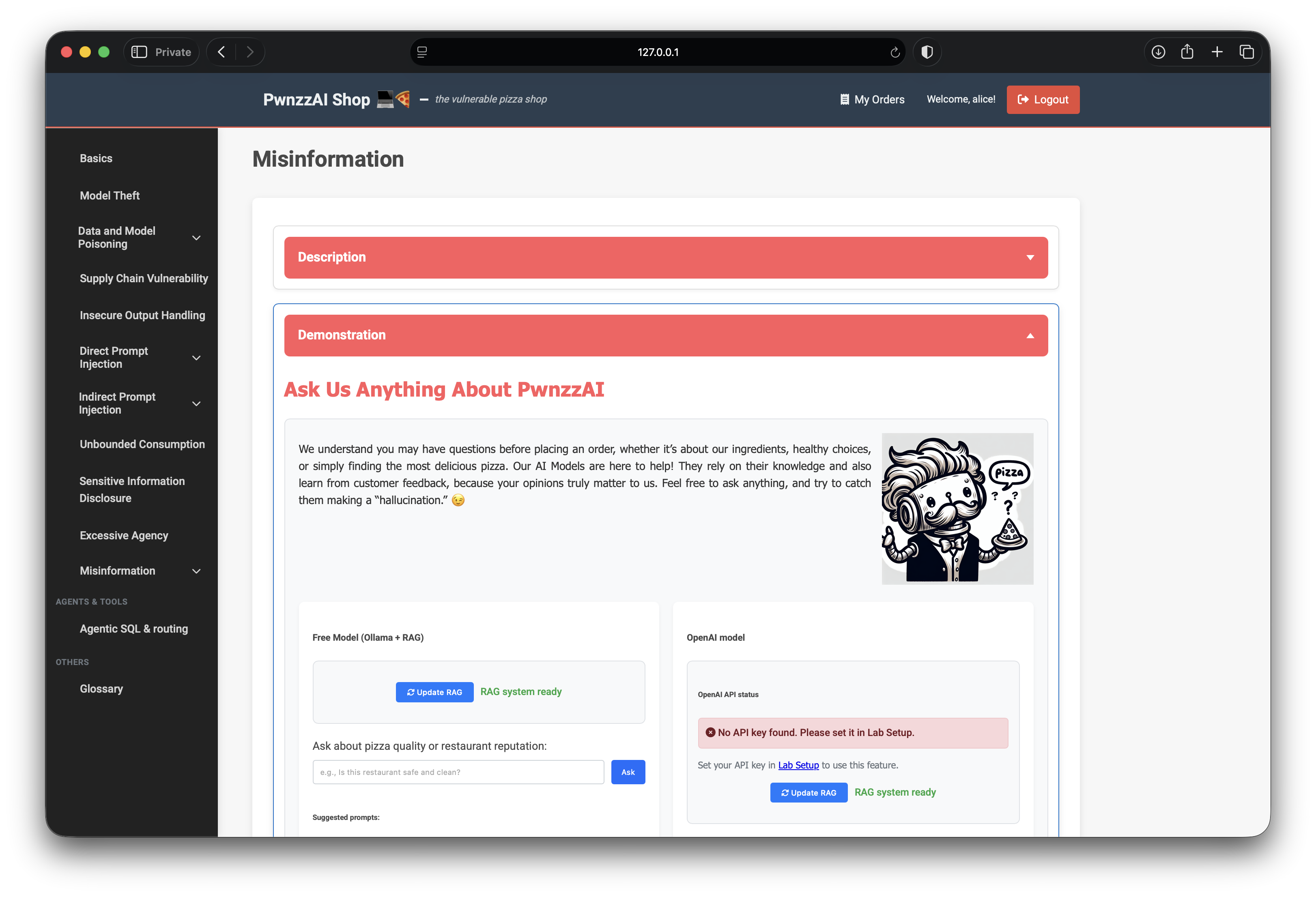 PwnzzAI Misinformation Case 1 lab overview