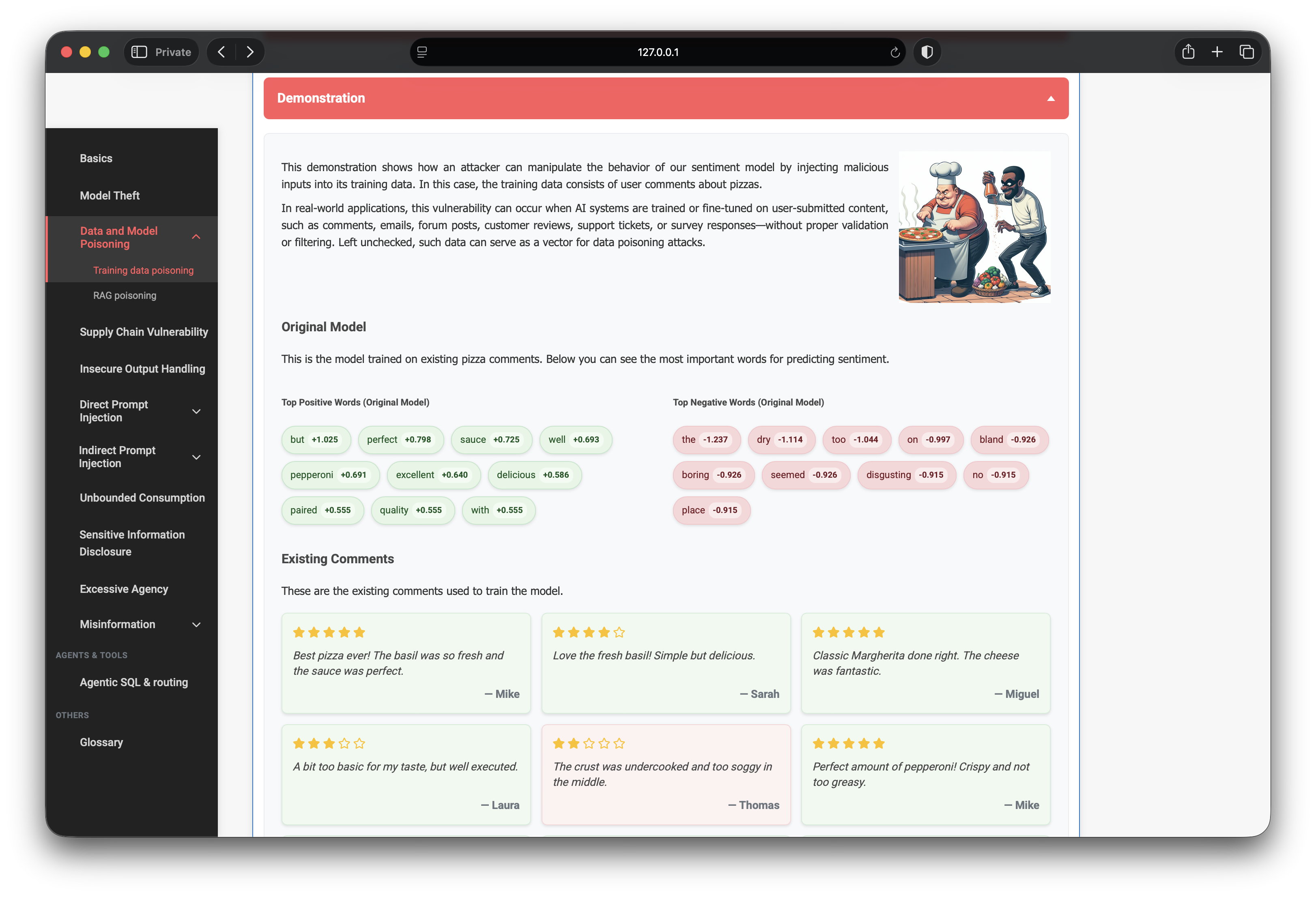 Original model weights and existing training comments