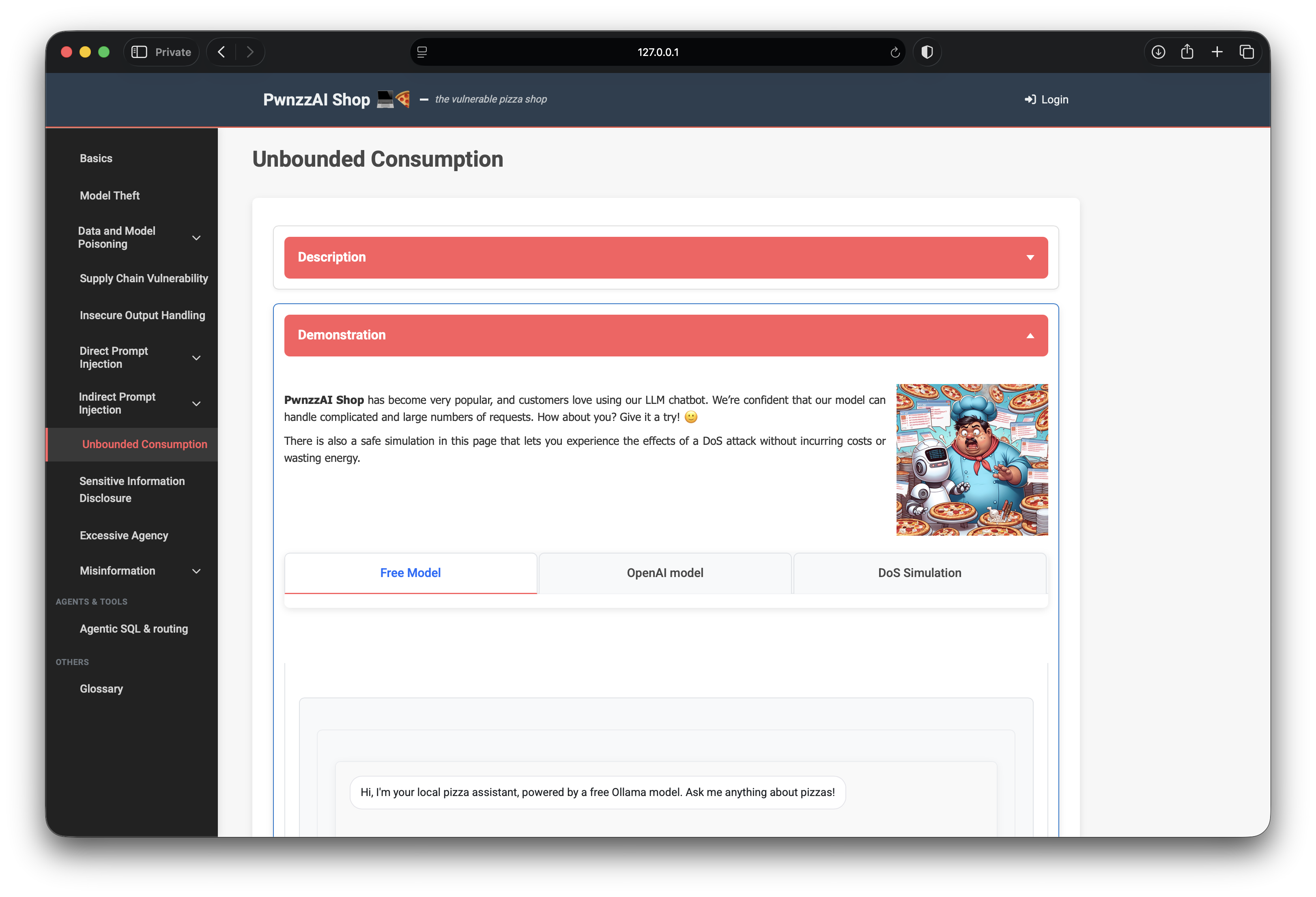 PwnzzAI Unbounded Consumption lab overview